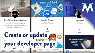 Create or update your developer page on Google Play Store