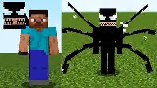 NEW VENOM MORPH ADDON in Minecraft PE - CARNAGE MOD MCPE