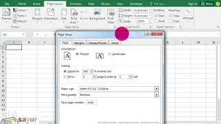 Setting kertas F4 pada pada Excel
