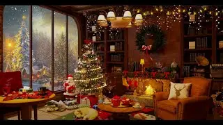 Relaxing Instrumental Christmas Music - Cozy Christmas Ambience With Crackling Fireplace, Calm Music