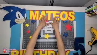 Photobooth Frame de SONIC para fiestas infantiles. #photoboothframe #framesbylis #handmade