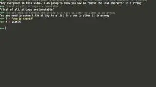Remove the last character of a String in Python