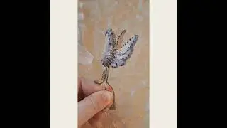 Брошь ручной работы птичка🐦 
