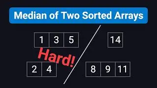 Median of Two Sorted Arrays - LeetCode 4 - Python - Visually Explained