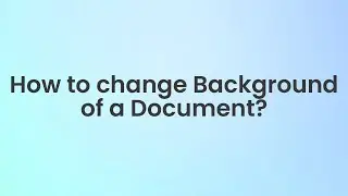 How to change Background of a Document | Document Scanner App