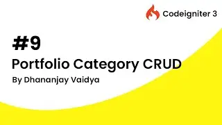 #9 Portfolio Category CRUD in CodeIgniter 3