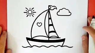 HOW TO DRAW A SAILING BOAT