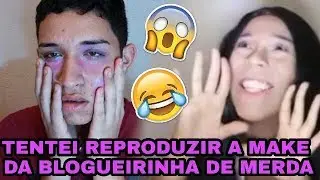 TENTEI REPRODUZIR A MAKE DA BLOGUEIRINHA DE MERDA DE COMO ESCONDER AS MANCHAS - OLHA NO QUE DEU 😱