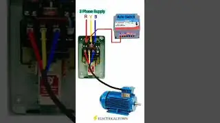 Auto switch connection in 3 phase induction motor #electrical #transformer #inductionmotor #3phase
