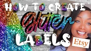 How to Create Glitter Labels for ETSY || Procreate and Magic Eraser