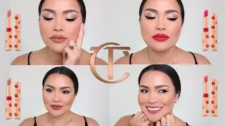 New Charlotte Tilbury V-DAY Limited Edition LIMITLESS LUCKY LIPS | Swatches | Try On | Review