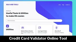 Validate, Verify & Check Credit Card or Debit Card Number | Online Web Tools | bulkwebtools.io
