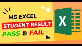 Student Result Sheet Pass or Fail MS Excel