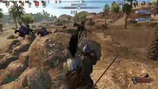 M&B 2 Bannerlord - Group of cav fall off the cliff :D