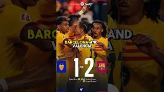 Barcelona 2-1 Valencia💪🔵🔴 #barcelona #shorts #youtubeshorts