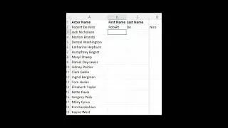 TextSplit Formula to split names into 2 columns in Excel