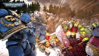 SPACE MARINES v's ORK WAAGH! | UEBS 2 Warhammer 40K