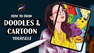 How to Cartoon Yourself & Draw Doodles... Create a Cute Doodle Design in Procreate