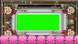 Wedding green screen Effects HD Video 118/beautiful Rose photo frame vfx designer
