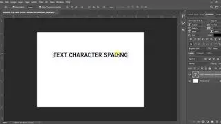 How to Change Text Character Spacing Photoshop CC 2020   Photoshop Tutorial