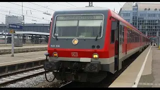 Führerstandsmitfahrt München Hbf - Mühldorf (Obb) 4x / BR 628 (Jahr 2015)