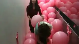 Mass Pink Balloon Pop