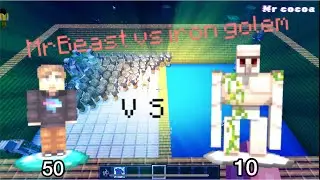 MrBeast vs Iron golem who will win?🤔