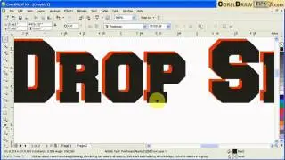 Creating hard drop shadow in CorelDraw