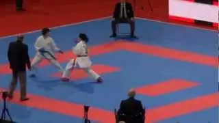 MS WKF 2012, Eliminace kumite female -55kg (Aneta Markušová) 1.kolo