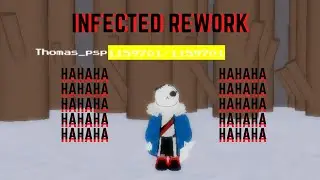 Infected Sans rework I Undertale au's fight I ROBLOX