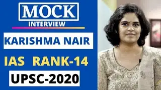 Karishma Nair UPSC Topper Rank 14 || IAS Topper 2020 Interview || First Forensic Science IAS