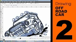 drawing off road car part 2/3