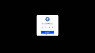 Make a OTP verification Form using JavaScript Html and Css 