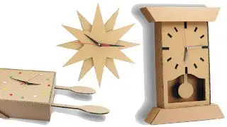 3 Amazing DIY Cardboard Project Wall Clocks – 3 DIY Projects from Cardboard