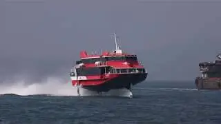 [Boeing Jetfoil ジェット船] 噴射船降落及起飛,   BOEING JETFOIL 929 landing and  take off