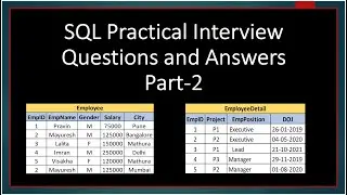 SQL Practical Interview Questions and Answers Part 2 | Most Asked Practical Question | SQL Interview