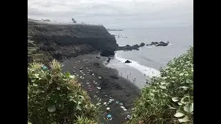 Тенерифе черный пляж в хорошую погоду