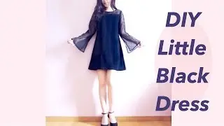 DIY Little Black Dress / 服作り / 옷만들기 / 手作教學 / Costura / Sewing Tutorialㅣmadebyaya
