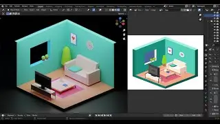 Isometric Room | Applying Diffuse Texture | Blender