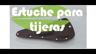 Idea sencilla y práctica con cuero/piel /Estuche para tijeras