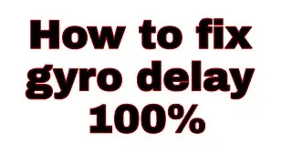 How to fix PUBG KR,BGMI gyro delay problem