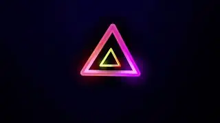 Abstract Neon Triangle Tunnel