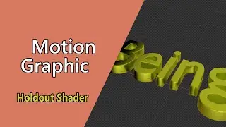 Motion graphic in blender | Text Animation with Holdout Shader | Being Animator