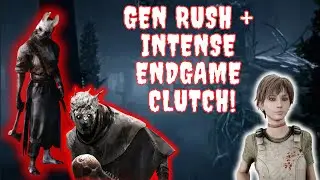 Gen Rush + Intense Endgame! - Dead By Daylight Rebecca VS The Huntress & The Wraith Survivor Game