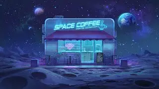 cafe on the moon. 🌒 lofi space vibes