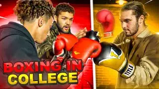 BOXING RANDOM STRANGERS COLLEGE STUDENT EDITION *CRAZY KNOCK OUT*