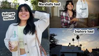 Weekly Vlog | Shop with me at Sephora, Marshalls haul, and haircare tips!