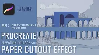 How to Make this Paper Cutout Effect in Procreate Tutorial | Procreate for Architects Part 7