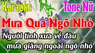 Mưa Qua Ngõ Nhỏ Karaoke Tone Nữ ( Em ) Karaoke Lâm Organ - Beat Mới