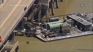 Barge hits a bridge in Galveston, Texas, damaging the structure and causing an oil spill